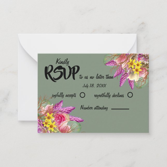 Den vackra botaniska Blommigten Garden Sage OSA ko Anteckningskort (Framsida)