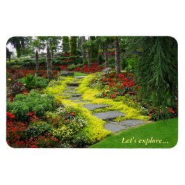 Den vackra botaniska parken Garden Väg Magnet