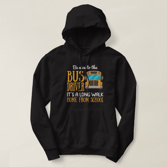 Den vackra Buss-chauffören är trevlig mot doktor d Hoodie (Design framsida)