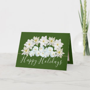 Den vackra Chicens Blommigt Bouquet White Flower H Kort