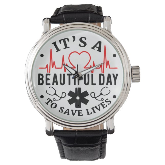 Den vackra dagen för Sparans liv Armbandsur (Framsida)