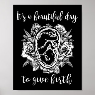 Den vackra dagen Ge Birth Doula Midfru Birth Poster