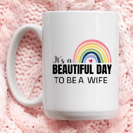 Den vackra dagen med fru Rainbow Coffee Mugg