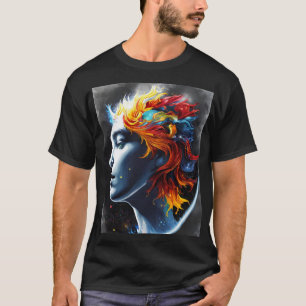 Den vackra dam ansikte art T-shirt