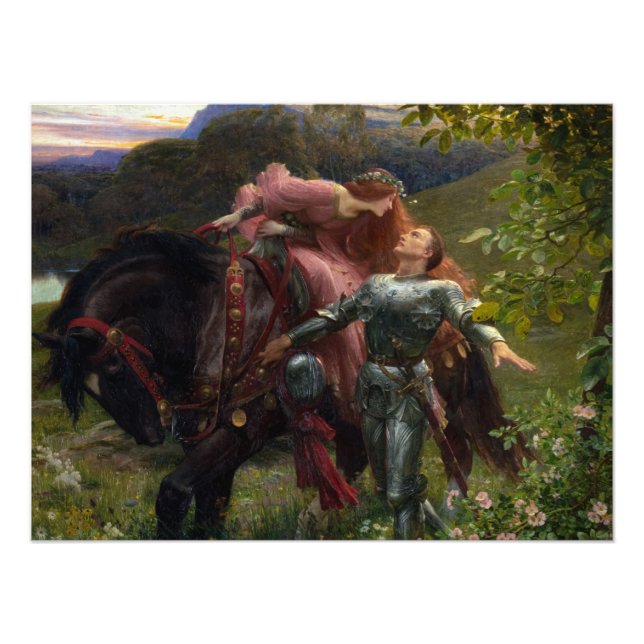 Den vackra Dam utan Mercy av Frank Dicksee Fototryck (Framsidan)