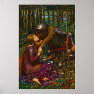 Den vackra damen utan medlidande av Waterhouse Poster