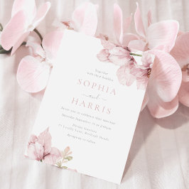 Den vackra Elegance  Blommigten Bröllop Inbjudningar