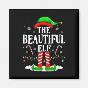 Den vackra Elf Funny Julafton Matching Family Chri Magnet