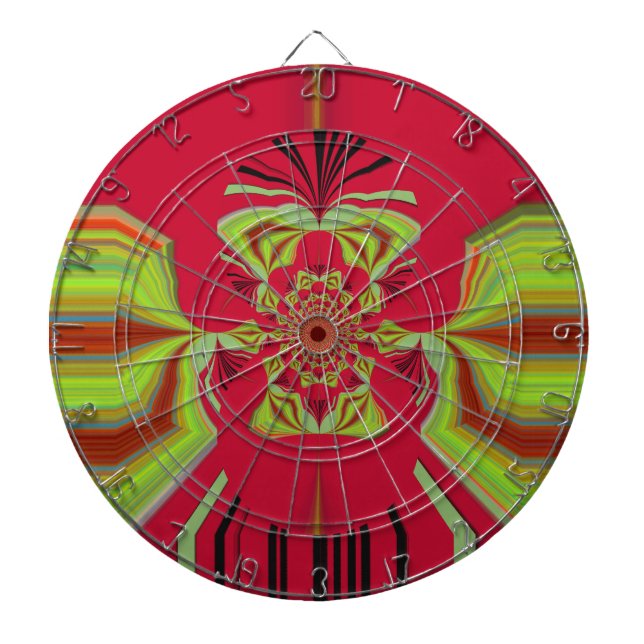 Den vackra Fantastisk African Red gult Motif Mönst Piltavla (Framsidan)