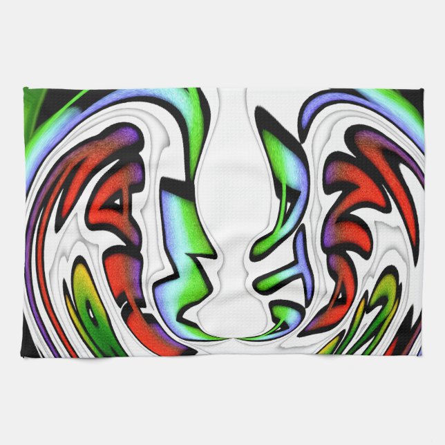 Den vackra Fantastisk har en fin dag i färg Kökshandduk (Horisontell)