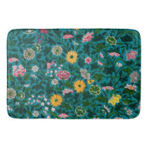 Den vackra feta Blommigten Boho Blue Grönt