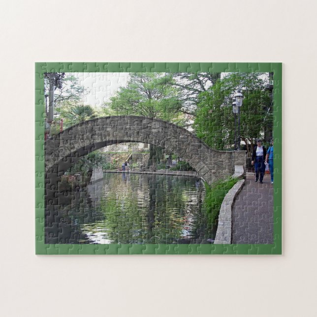 Den vackra floden Walk San Antonio Jigszle Puzzle Pussel (Horisontell)