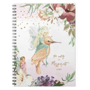 Den vackra Forest Illustration-flickan från Fairy Anteckningsbok