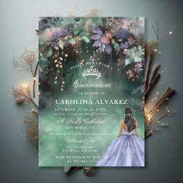 Den vackra Forest Periwinkle Blue-Chicen Quinceane Inbjudningar