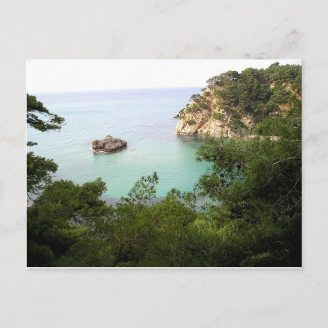 Den vackra grekiska ön Hios i Medelhavsområdet. Vykort (Framsida)