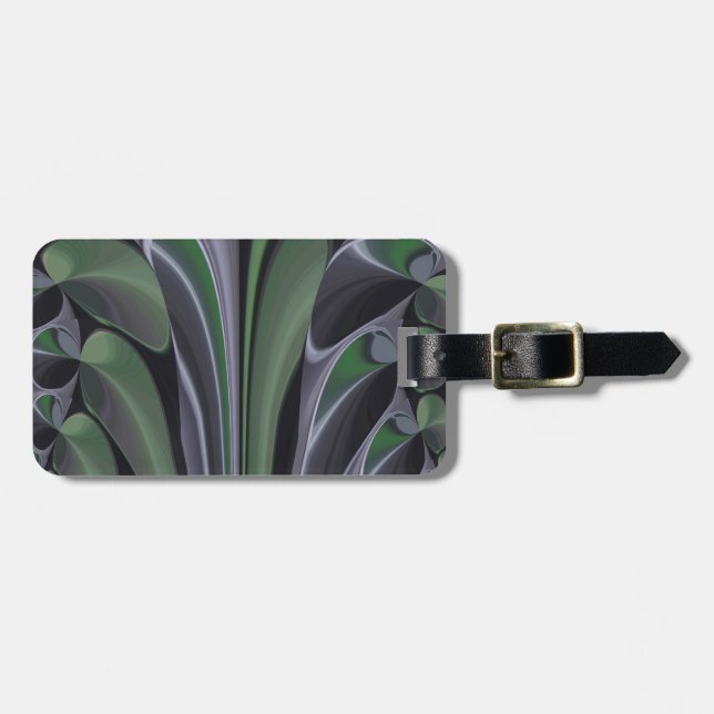 Den vackra Grönten Struktur Art-Auroran i Fantasti Bagagebricka (Horisontell Framsida)