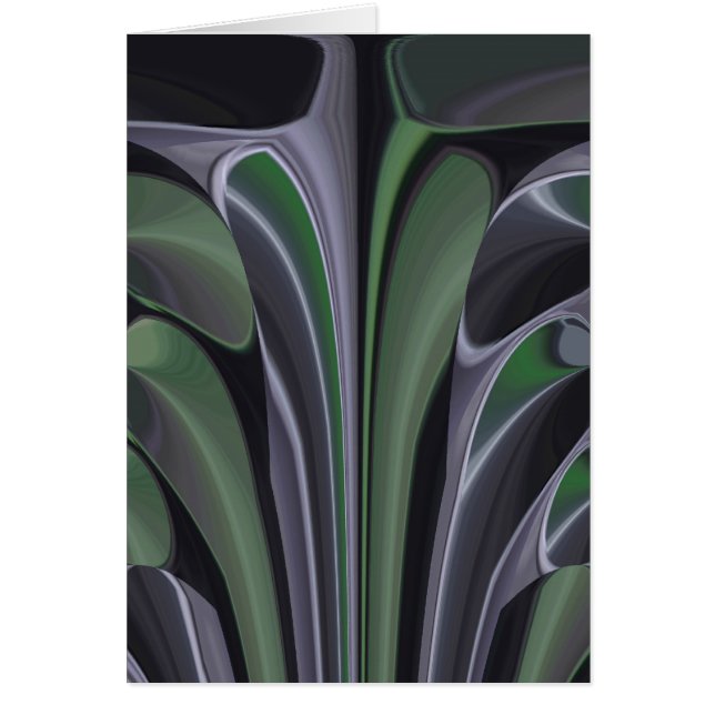 Den vackra Grönten Struktur Art-Auroran i Fantasti Hälsningskort (Framsidan)