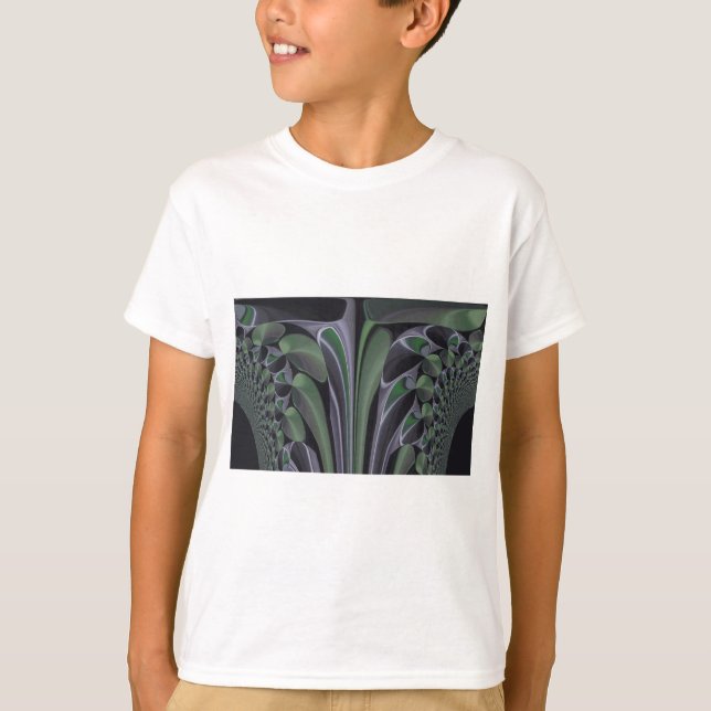 Den vackra Grönten Struktur Art-Auroran i Fantasti T-shirt (Framsida)