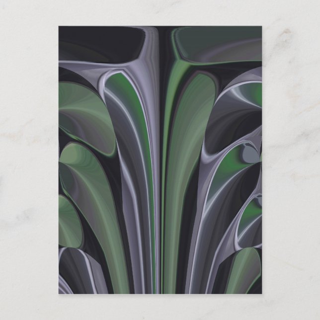 Den vackra Grönten Struktur Art-Auroran i Fantasti Vykort (Framsida)