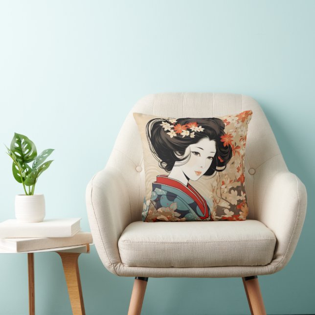 Den vackra japanska kulturen Geisha Kudde (Stol)