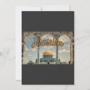 Den vackra Jerusalem Dome of the Sten Design Inbjudningar