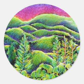 Den vackra jorden Mandala Sticker Runt Klistermärke