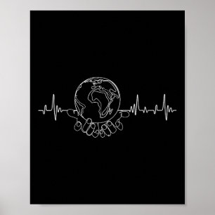 Den vackra jordplaneten på jordens hjärtslag Dag 5 Poster