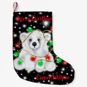 Den vackra julbjörnen unge, Santa polar unge Liten Julstrumpa