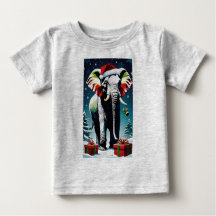 Den vackra julelefanten i Santa Hat