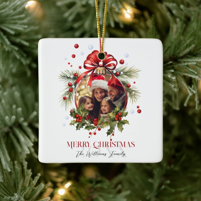 Den vackra julen Bauble Ram-Helgdagarna Julgransprydnad Keramik (Träd)
