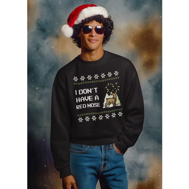 Den vackra julen Humor Reindeer Lång Ärmad Tröja (Skapare uppladdad)