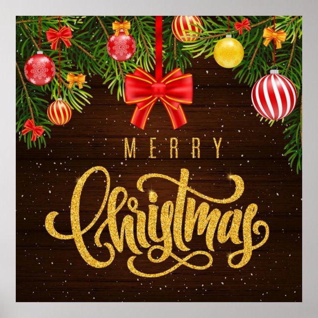 Den vackra julen i Glitter Poster (Framsidan)