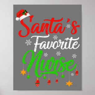 Den vackra julen i Julafton Santa's Favorite Nurse Poster