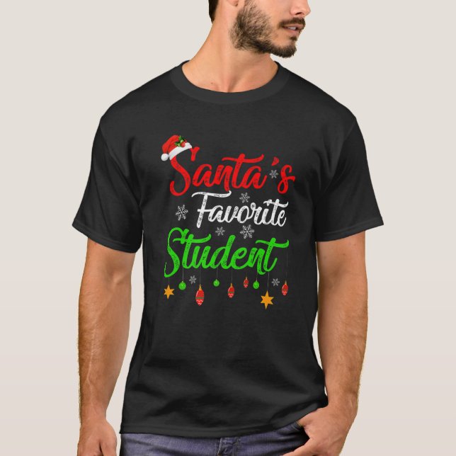 Den vackra julen i Julafton Santa's Favorite Stude T Shirt (Framsida)