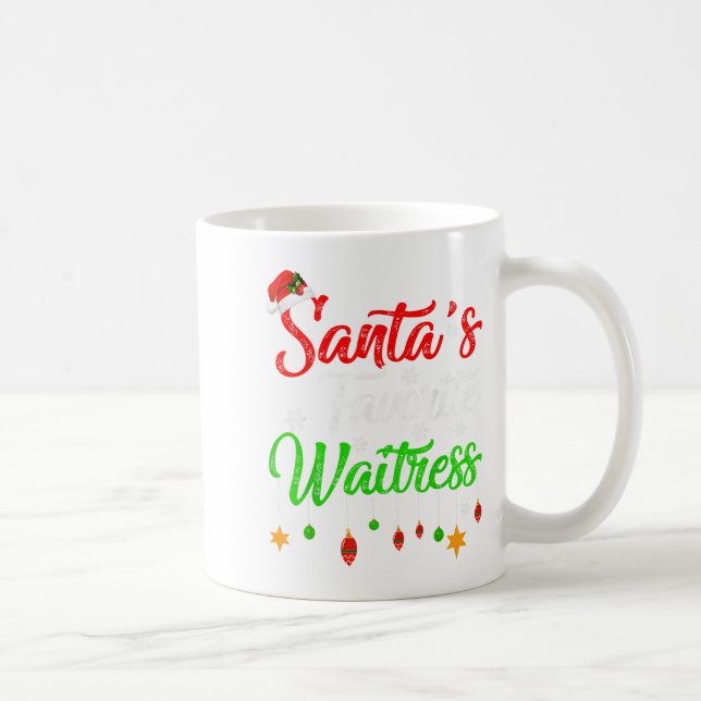 Den vackra julen i Julafton Santa's Favorite Waitr Kaffemugg (Höger)