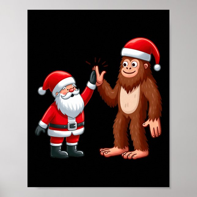 Den vackra julen Jultomten Bigfoot-högfiende Xm Poster (Framsidan)