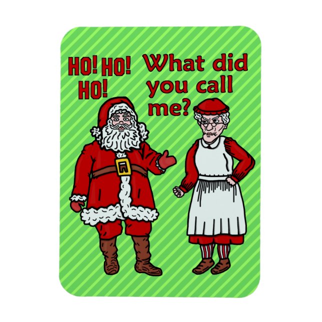 Den vackra julen Jultomten och Helgdag Joke Magnet (Vertikal)