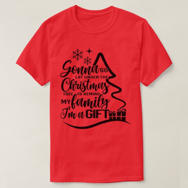 Den vackra julen Ljuger under Träd för Ki T Shirt (Design framsida)