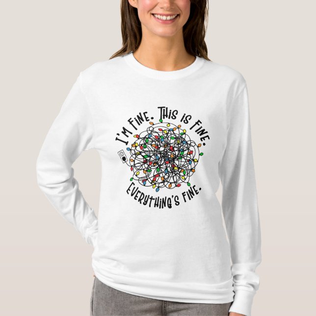 Den vackra julen Ljus T Shirt (Framsida)
