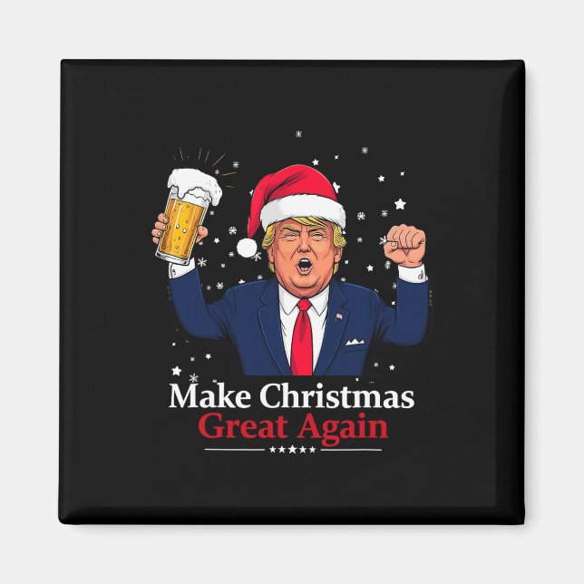 Den vackra julklappen Gör julen Underbar igen Magnet (Framsidan)