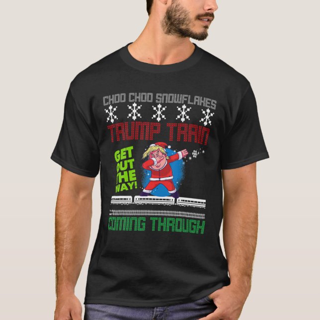 Den vackra julklappen Tåg T Shirt (Framsida)