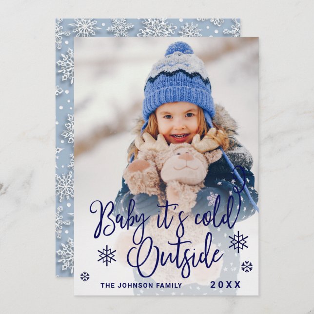 Den vackra julpHOTO Baby är Covid utanför Julkort (Fram/baksida)