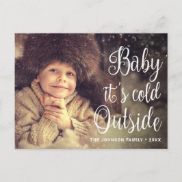 Den vackra julpHOTO Baby är Covid utanför Vykort