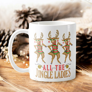 Den vackra julrenen Hela Jingle Dam Kaffemugg