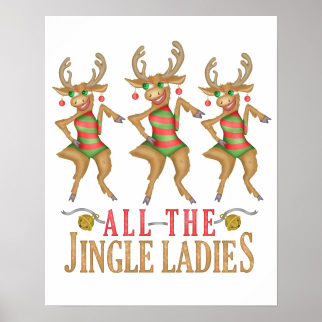 Den vackra julrenen Hela Jingle Dam Poster (Framsidan)