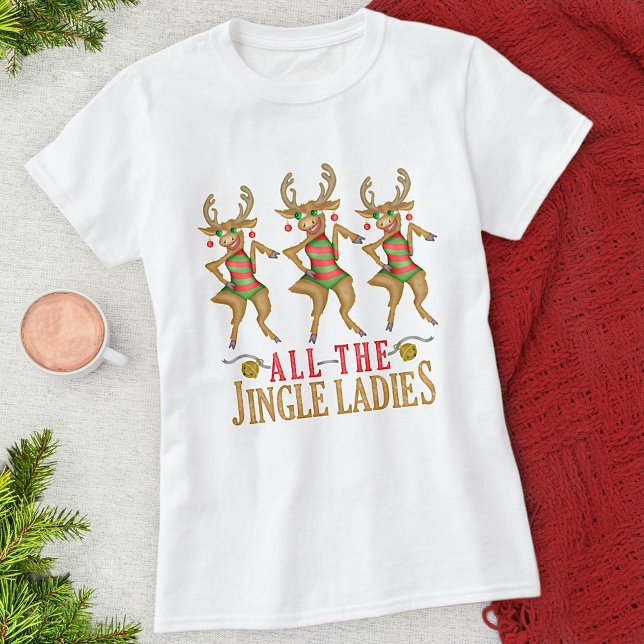 Den vackra julrenen Hela Jingle Dam T Shirt (Skapare uppladdad)
