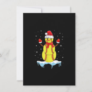 Den vackra julsoftball Santa Snögubbe Inbjudningar
