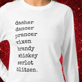Den vackra jultomten Alcohol Reindeer Namn T Shirt