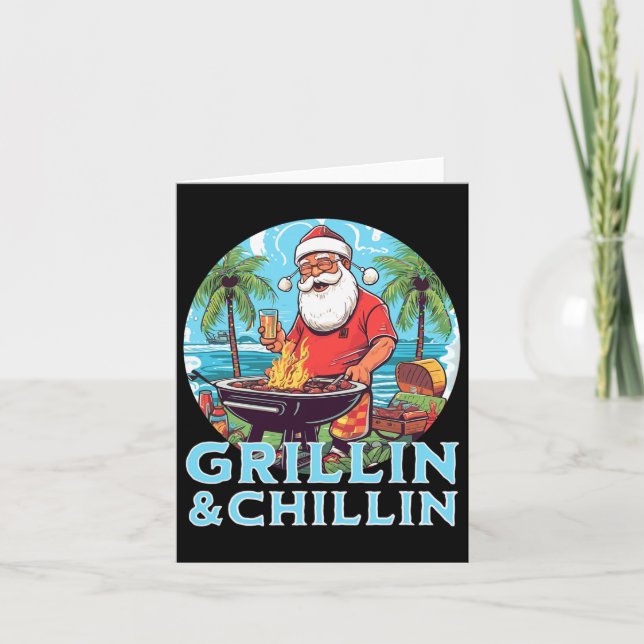 Den vackra jultomten i juli Grillin och Kort (Framsida)