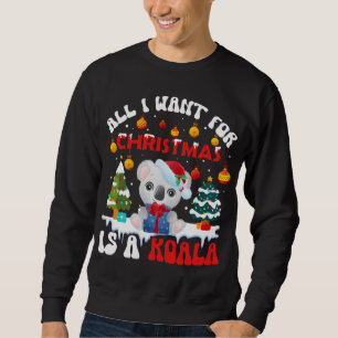 Den vackra jultomten Koala - allt jag vill ha är Lång Ärmad Tröja